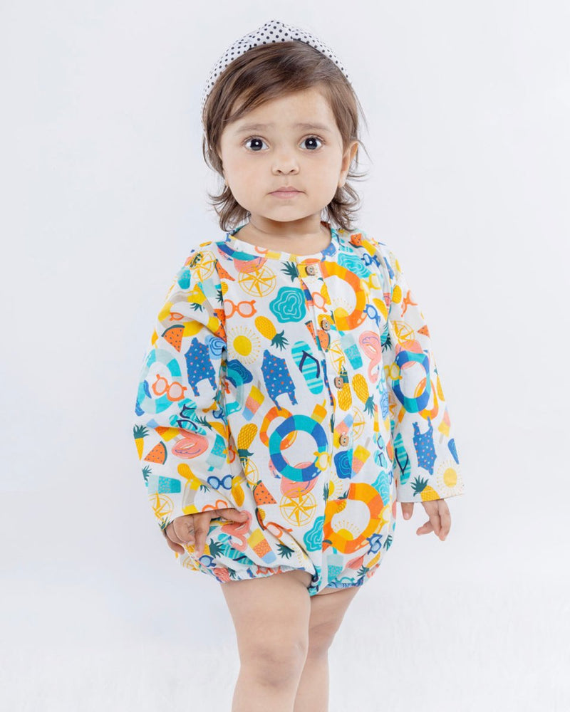Buy Summer Daze Aloha Unisex Onesie | Kids onesie | Made with organic cotton | Shop Verified Sustainable Products on Brown Living