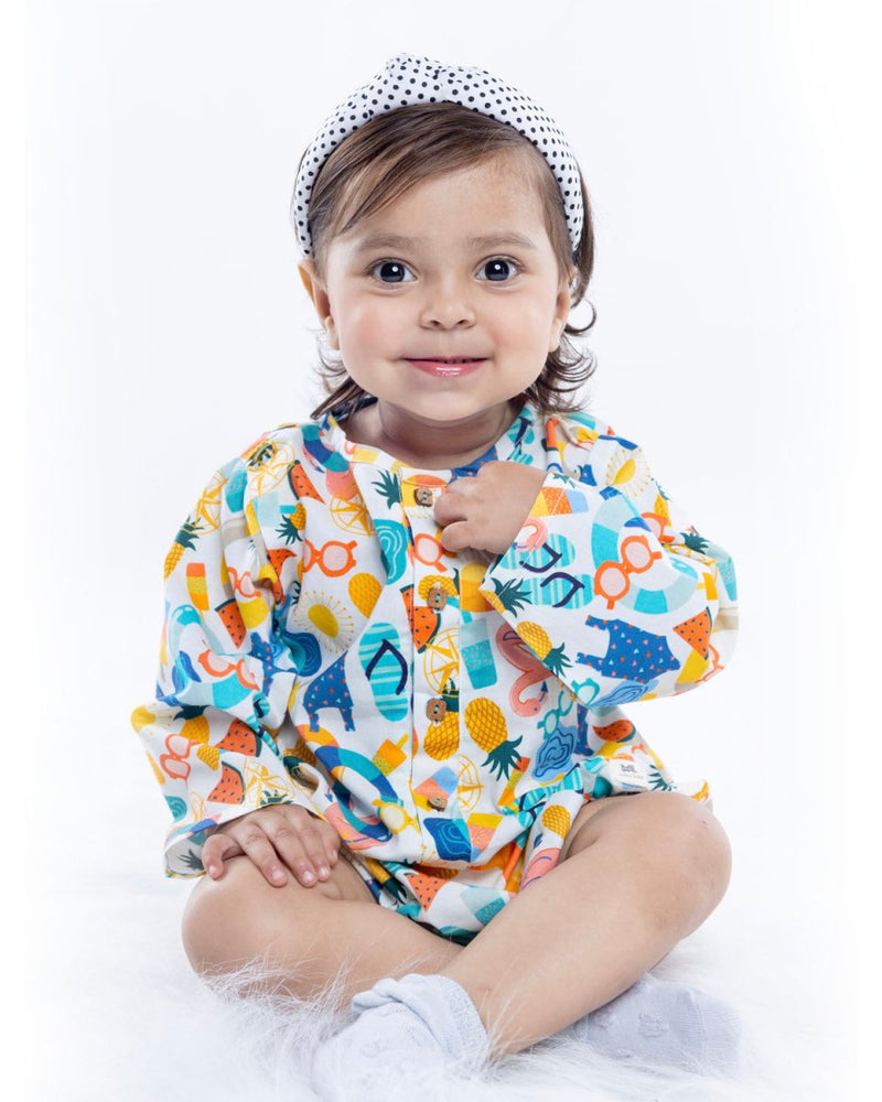 Buy Summer Daze Aloha Unisex Onesie | Kids onesie | Made with organic cotton | Shop Verified Sustainable Kids Onesies on Brown Living™
