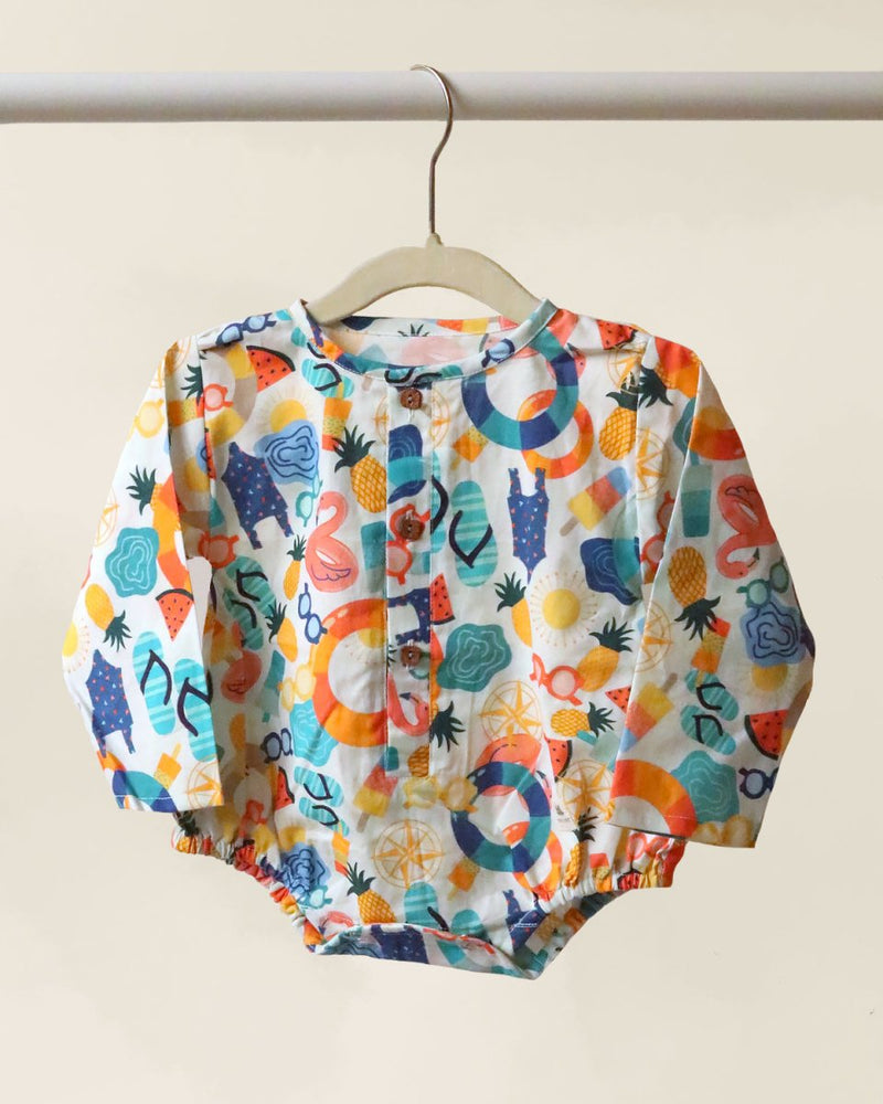 Buy Summer Daze Aloha Unisex Onesie | Kids onesie | Made with organic cotton | Shop Verified Sustainable Products on Brown Living