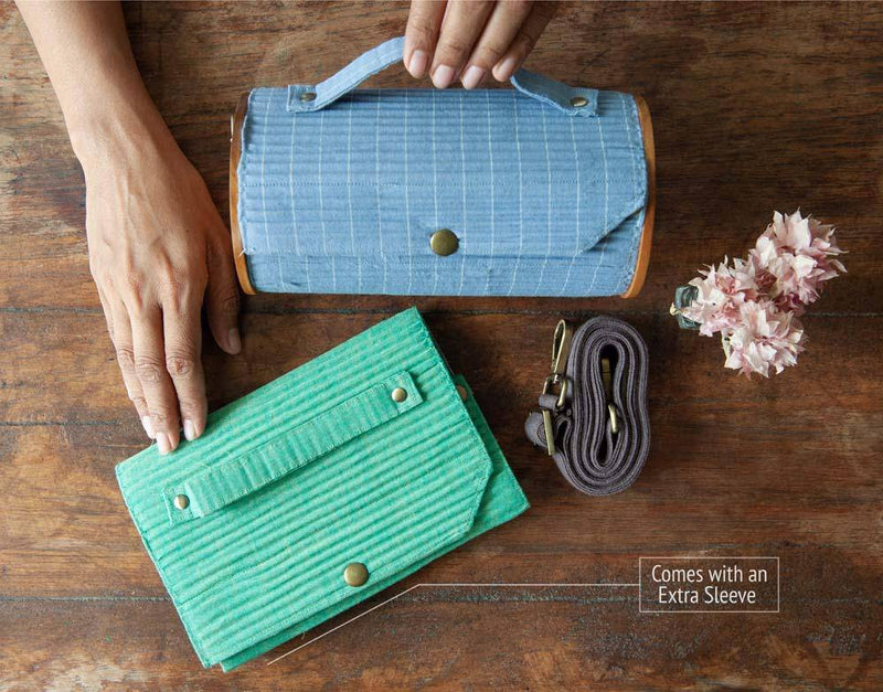 Buy Summer Field Round Clutch- Changeable Sleeve Set | Shop Verified Sustainable Womens Clutch on Brown Living™