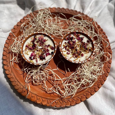 Summer Floral Candles - Set of 2 – Candles & Fragrances on Brown Living™. SKU: GRCAN03. Img 1.