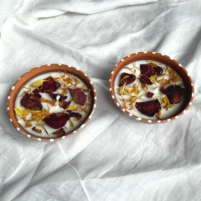 Summer Floral Candles - Set of 2 – Candles & Fragrances on Brown Living™. SKU: GRCAN03. Img 2.