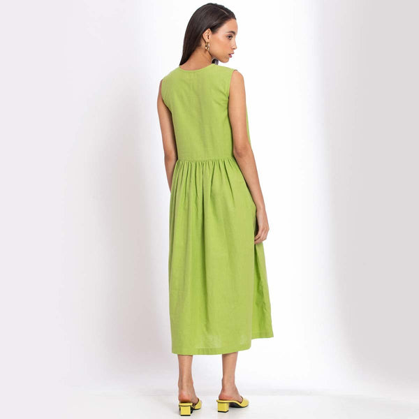 Buy Summer Green Dress | Shop Verified Sustainable Products on Brown Living
