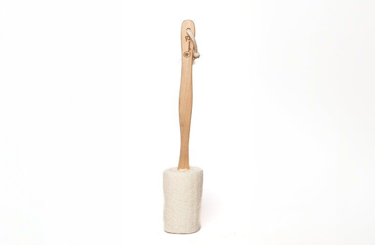 Sundried Desi Bottle Gourd Loofah with Teak Wood handle | Verified Sustainable Personal care on Brown Living™