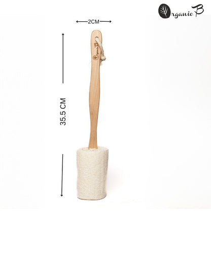 Sundried Desi Bottle Gourd Loofah with Teak Wood Handle | Verified Sustainable by Brown Living™