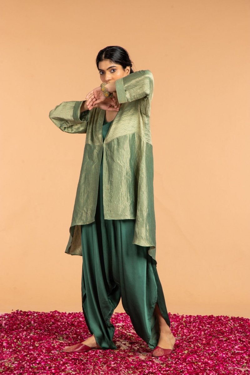 Buy Sunehri Zari Overlay | Shop Verified Sustainable Womens Jacket on Brown Living™