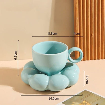 Sunflower Ceramic Cups - Blue | Verified Sustainable by Brown Living™