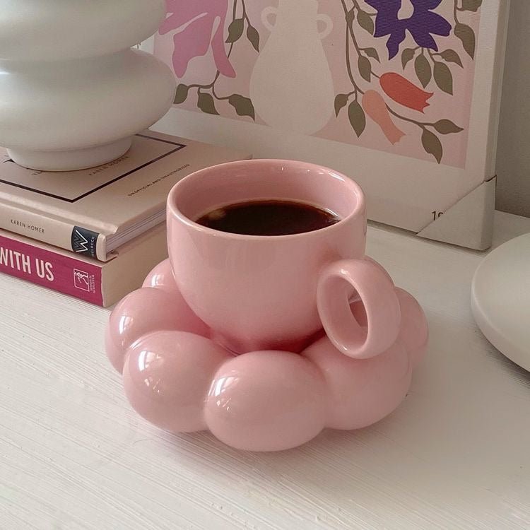 Buy Sunflower Ceramic Cups-Pink | Shop Verified Sustainable Products on Brown Living