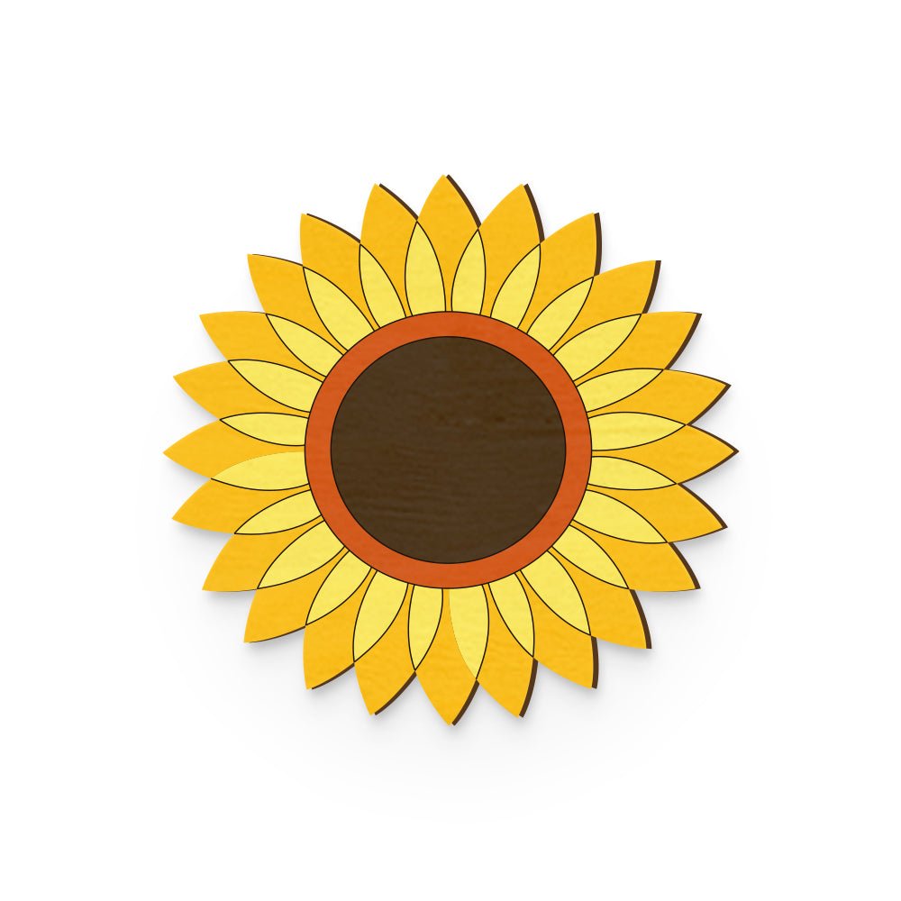 Sunflower Hand Painted Wooden Magnet | Verified Sustainable by Brown Living™