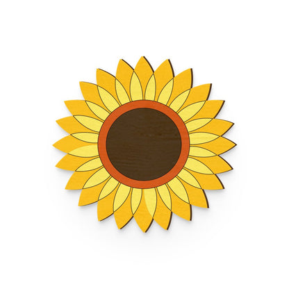 Sunflower Hand Painted Wooden Magnet | Verified Sustainable by Brown Living™