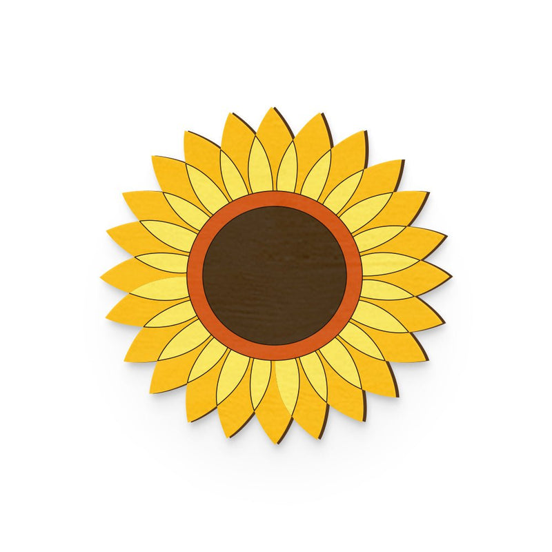 Buy Sunflower Hand Painted Wooden Pin | Shop Verified Sustainable Travel Accessories on Brown Living™