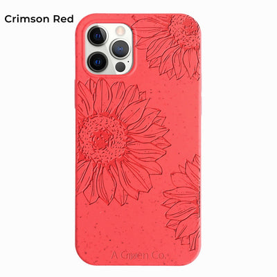 Sunflowers Biodegradable Eco - Friendly Phone Case / Mobile Cover – Tech Accessories on Brown Living™. SKU: SNFLWR - 13 - 001. Img 4.