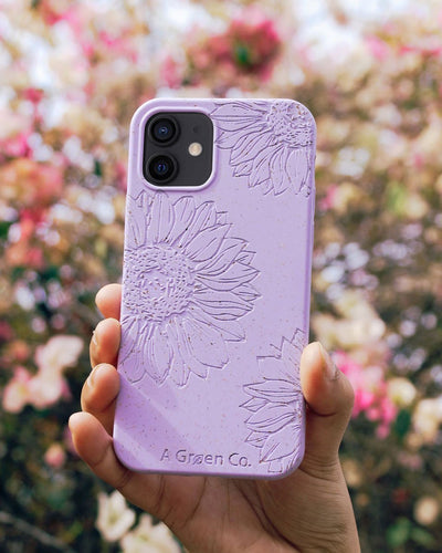 Sunflowers Biodegradable Eco - Friendly Phone Case / Mobile Cover – Tech Accessories on Brown Living™. SKU: SNFLWR - 13 - 001. Img 1.