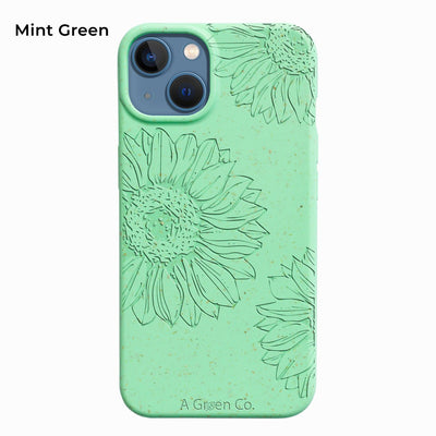 Sunflowers Biodegradable Eco - Friendly Phone Case / Mobile Cover – Tech Accessories on Brown Living™. SKU: SNFLWR - 13 - 004. Img 8.