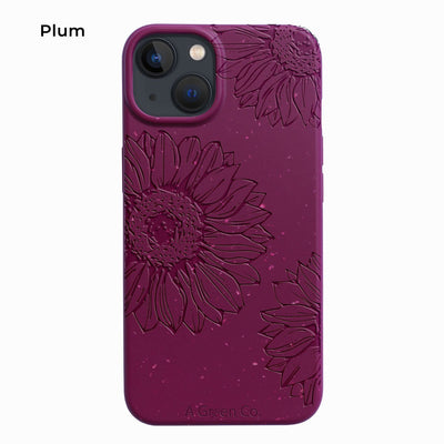 Sunflowers Biodegradable Eco - Friendly Phone Case / Mobile Cover – Tech Accessories on Brown Living™. SKU: SNFLWR - 13 - 009. Img 10.