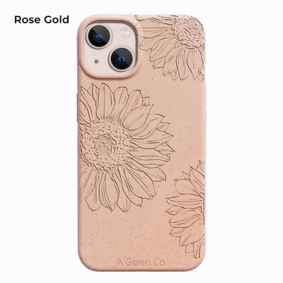 Sunflowers Biodegradable Eco - Friendly Phone Case / Mobile Cover – Tech Accessories on Brown Living™. SKU: SNFLWR - 13 - 008. Img 7.