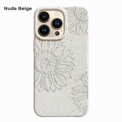 Sunflowers Biodegradable Eco - Friendly Phone Case / Mobile Cover – Tech Accessories on Brown Living™. SKU: SNFLWR - 13Pro - 005. Img 11.