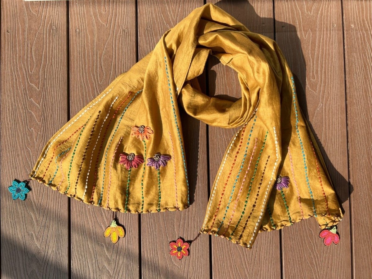 Sunheri ka'n'tha Scarf | Verified Sustainable by Brown Living™