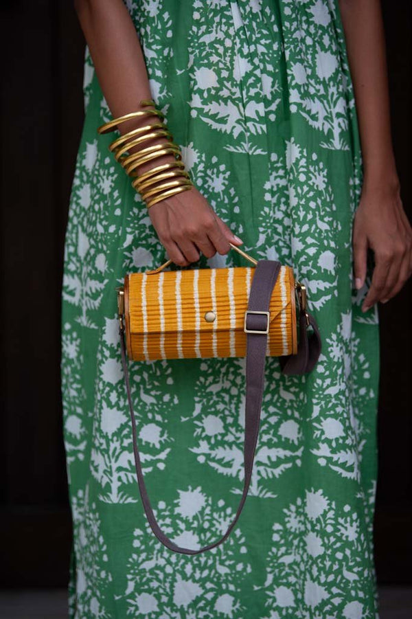 Buy Sunny Pumpkin Round Clutch | Shop Verified Sustainable Womens Bag on Brown Living™