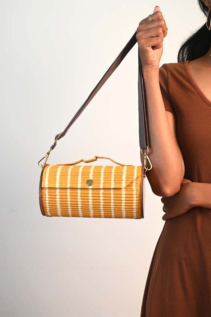 Sunny Pumpkin Round Clutch | Verified Sustainable by Brown Living™