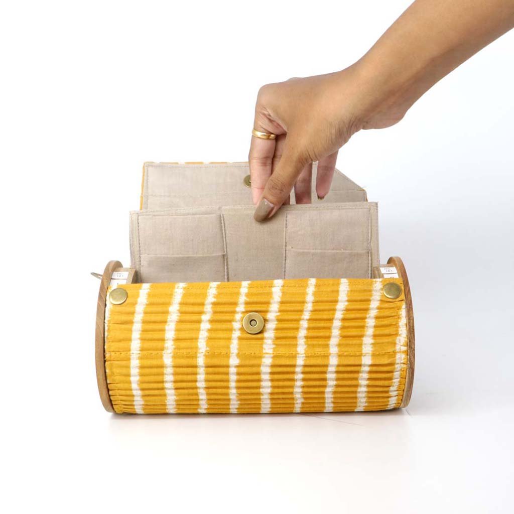 Sunny Pumpkin Round Clutch | Verified Sustainable by Brown Living™