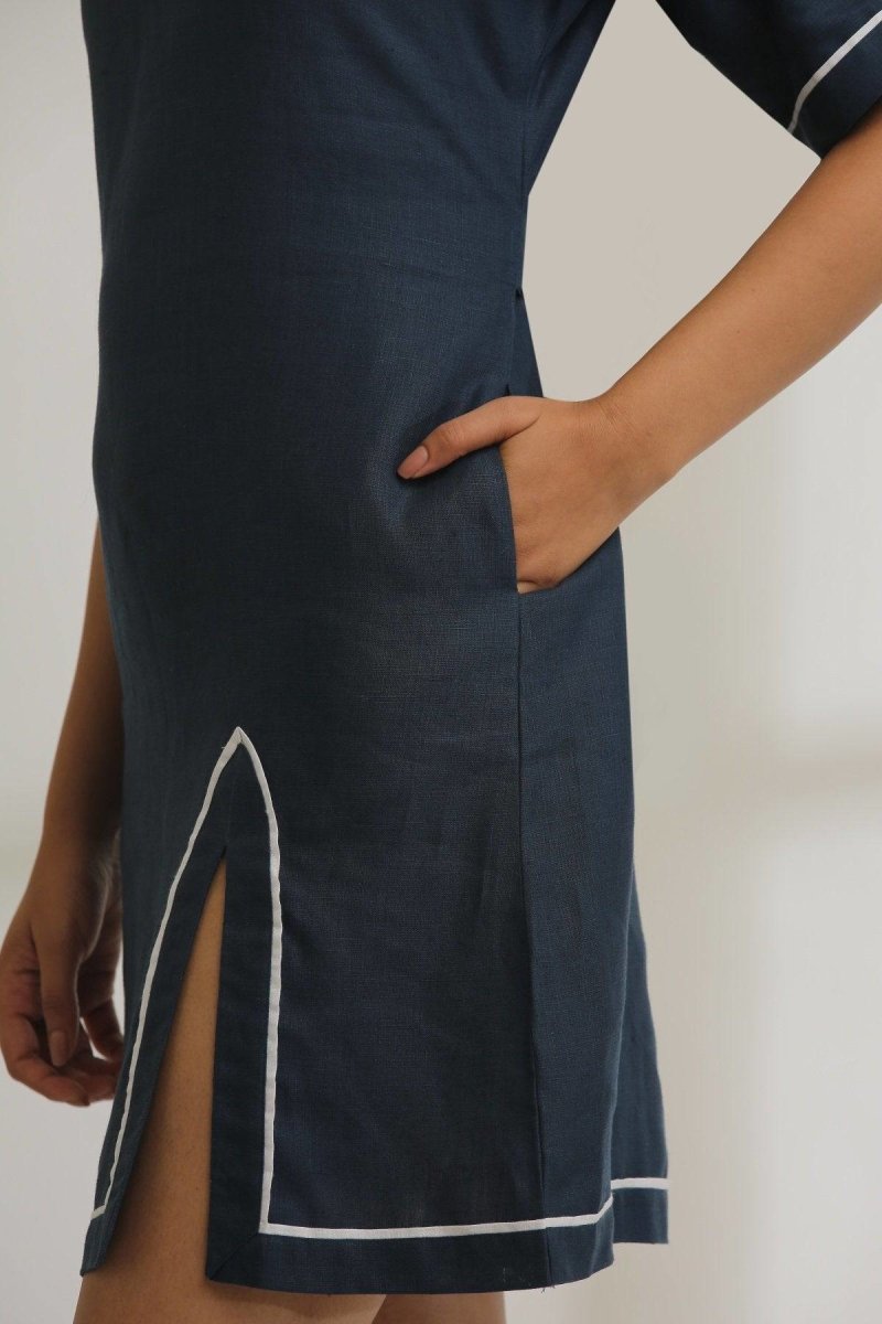 Buy Sunrise Slit Hemp Dress | Shop Verified Sustainable Womens Dress on Brown Living™