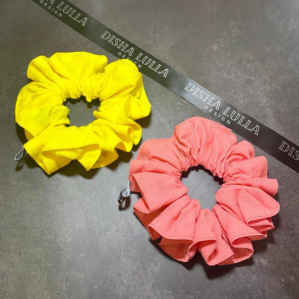 Buy Sunset Scrunchie Set - 2 | Scrunchies worth 299 free on Disha Lulla Design Purchases Above 500 | Shop Verified Sustainable Products on Brown Living