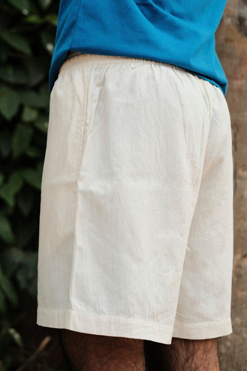 Sunshine Shorts | Undyed khadi | Verified Sustainable by Brown Living™