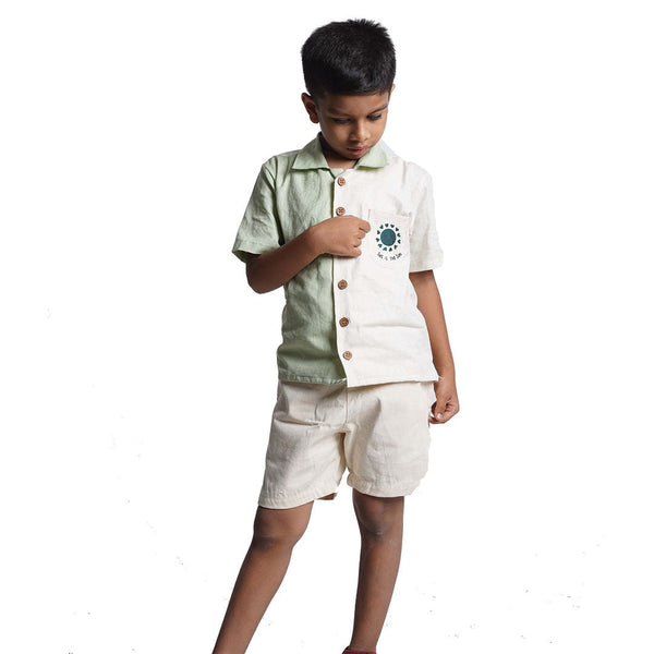 Buy Sunshine Unisex Green Shirt | Shop Verified Sustainable Kids Shirts on Brown Living™