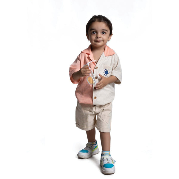 Buy Sunshine Unisex Peach Shirt | Shop Verified Sustainable Kids Shirts on Brown Living™