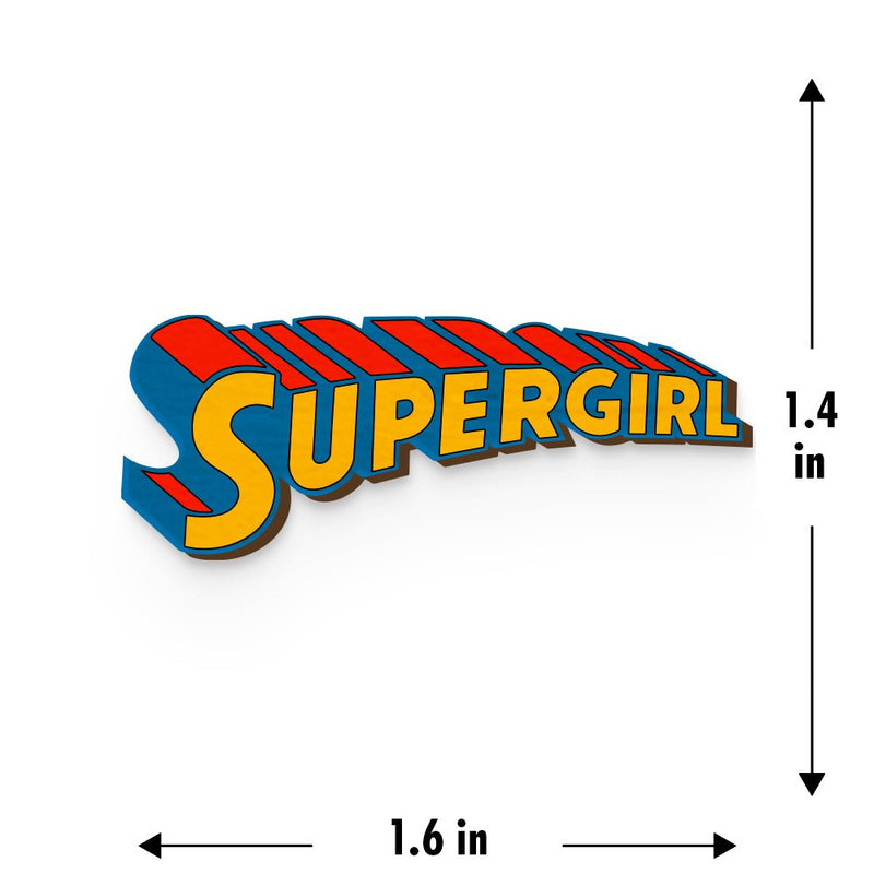 Buy Super Girl Hand Painted Wooden Pin | Shop Verified Sustainable Travel Accessories on Brown Living™