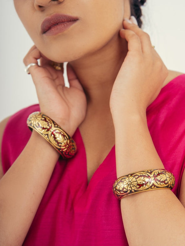 Buy Surkh Bangle (Set of 1 Bangle) | Shop Verified Sustainable Womens Bracelets on Brown Living™