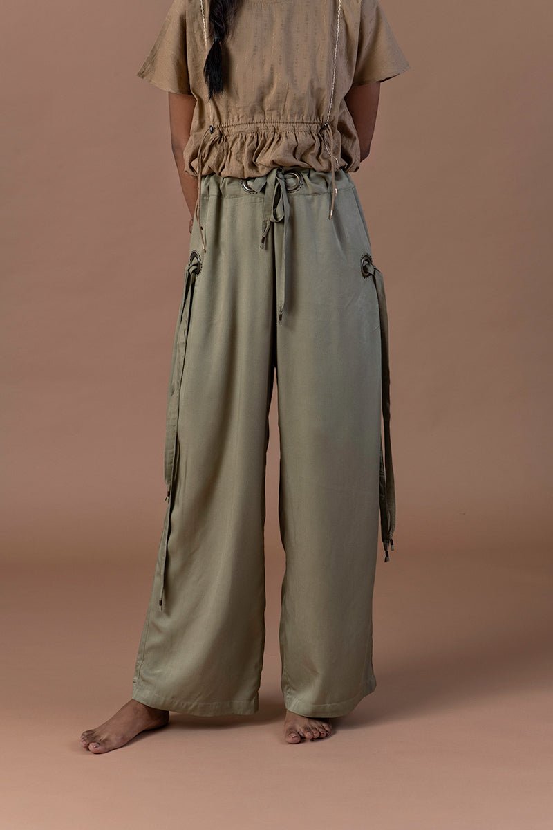 Surmai Wide Bottom Viscose Pants | Verified Sustainable by Brown Living™