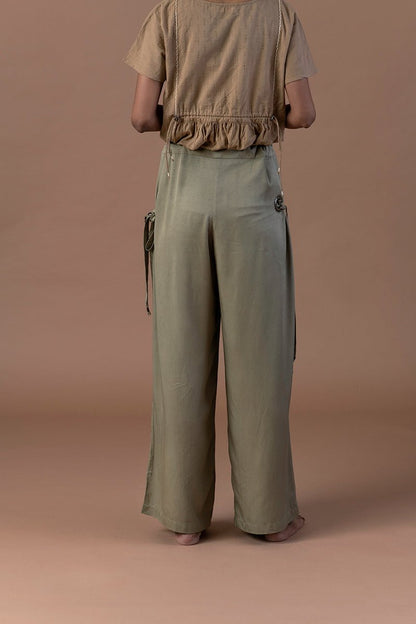 Surmai Wide Bottom Viscose Pants | Verified Sustainable by Brown Living™