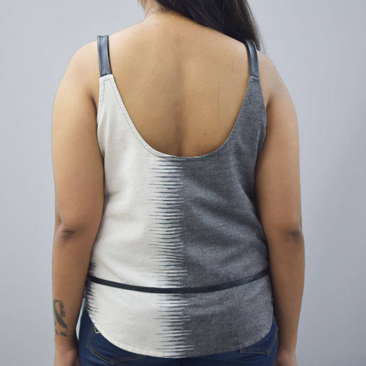 Andhra Ikat Blouse – Womens Top by Sonica Sarna available on Brown Living™. XS . SKU: 274 - 14292 - SSD - 134. Img 3.