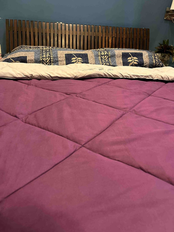 Buy Sustainable Comforter Purple/Light Grey | Shop Verified Sustainable Bed Linens on Brown Living™