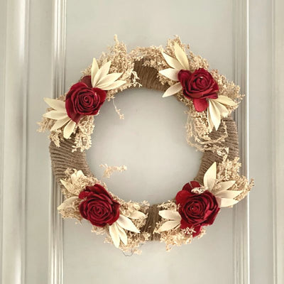 Sustainable Jute Christmas Wreath – Wall Decor on Brown Living™. SKU: GRCCW01. Img 1.