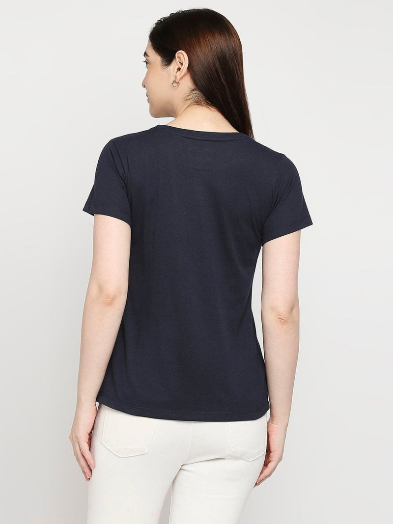 Buy Sustainable & Sexy T-shirt | Recycled Polyester + Recycled Cotton Blend | Shop Verified Sustainable Womens T-Shirt on Brown Living™