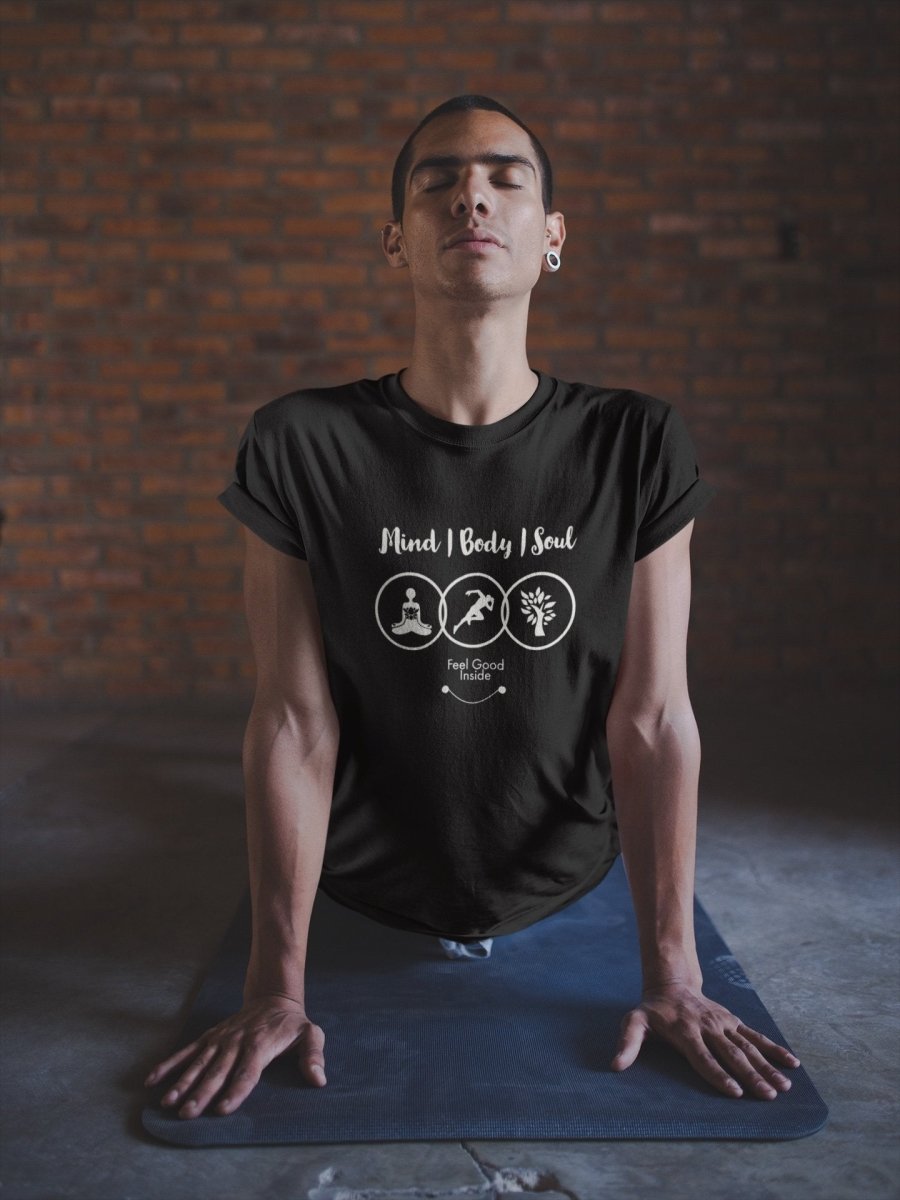 Sustainable T-Shirt | Recycled Plastic + Recycled Cotton Blend | Mind Body Soul Design | Verified Sustainable by Brown Living™