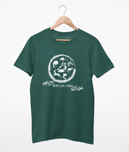 Sustainable T-Shirt | Recycled Plastic + Recycled Cotton Blend | Wild Life Design | Verified Sustainable by Brown Living™