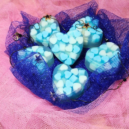 Sweet Hearts - Blue Handmade Glycerin Soap with Peppermint Essential Oil | Verified Sustainable by Brown Living™