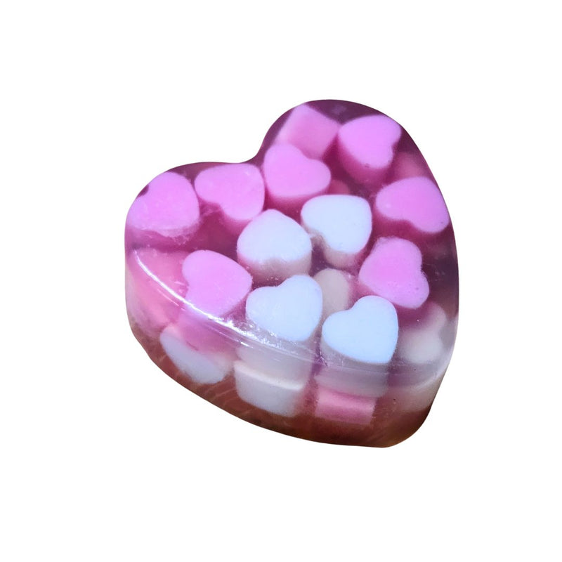 Buy Sweet Hearts - Pink Handmade Glycerin Soap with Rose Essential Oil | Shop Verified Sustainable Body Soap on Brown Living™