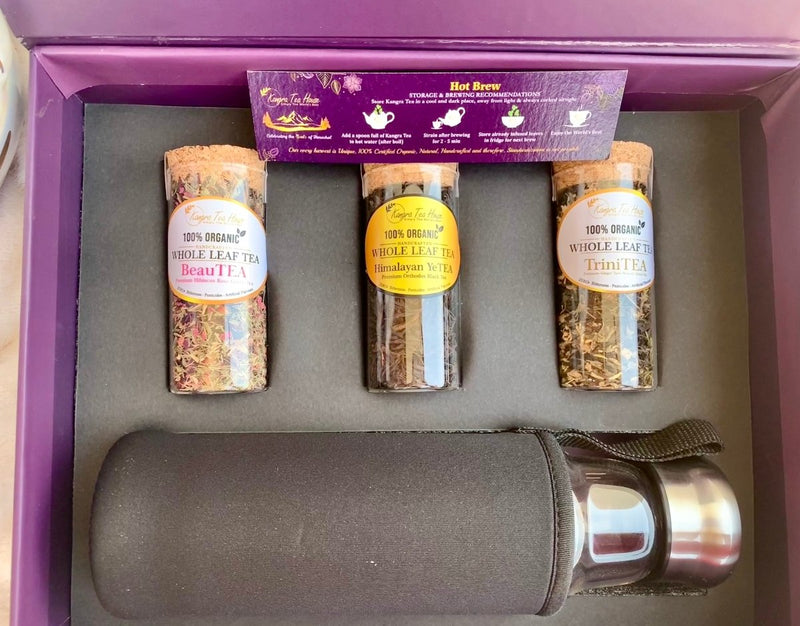 Buy Taals - Set of 3 Handcrafted Teas & Glass Infuser Premium Gift Box | Shop Verified Sustainable Gift Hampers on Brown Living™