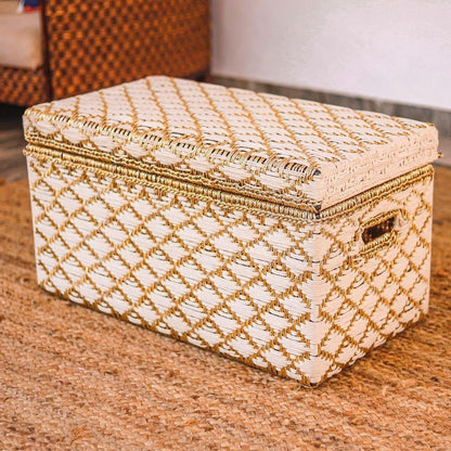 Taara White & Gold Trunk | Verified Sustainable by Brown Living™