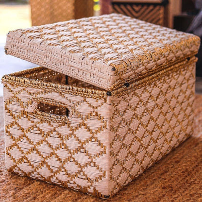 Taara White & Gold Trunk | Verified Sustainable by Brown Living™