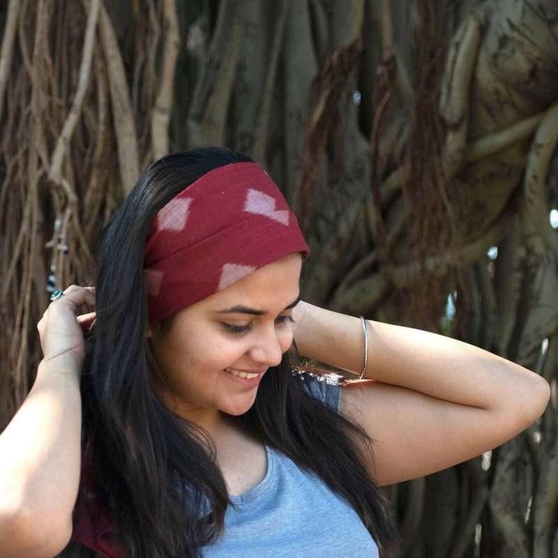 Buy Taash Diamonds Hair scarf & Ikat Tassel Earrings GiftSet | Shop Verified Sustainable Products on Brown Living