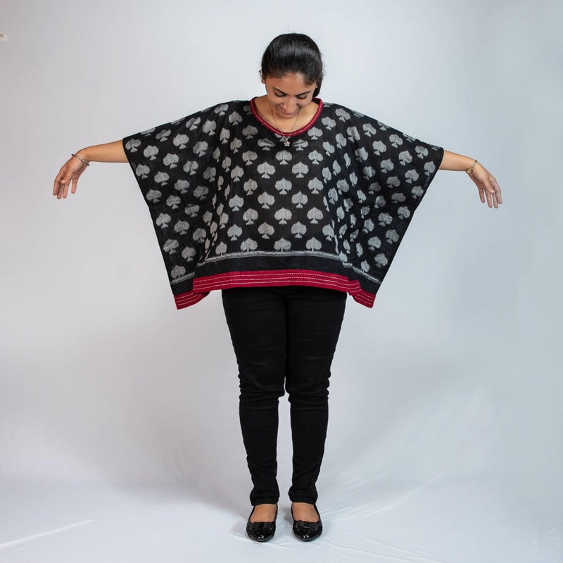 Buy Taash-King of Clubs Straight Poncho | Shop Verified Sustainable Products on Brown Living