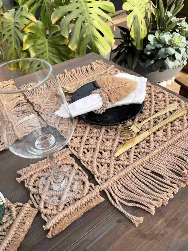 Buy Table Mat Napkin Ring & Coaster set of 1 | Shop Verified Sustainable Table Decor on Brown Living™