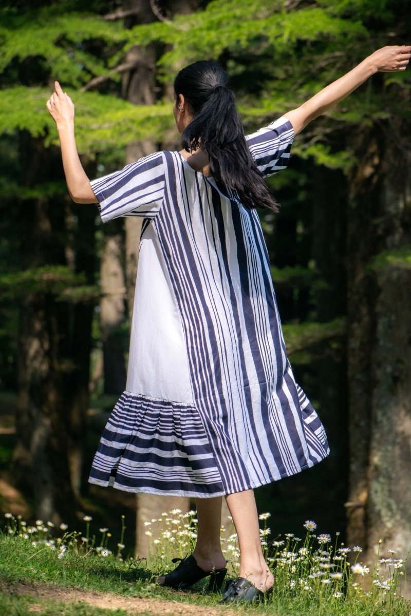 Buy Tainta Cotton Midi Dress | Shop Verified Sustainable Womens Dress on Brown Living™