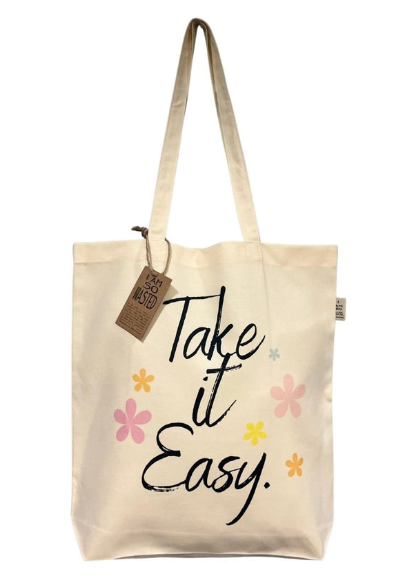 Buy Take it Easy Recycled Tote Bag | Shop Verified Sustainable Tote Bag on Brown Living™